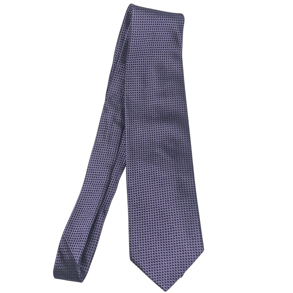 Ermenegildo Zegna Silk Geometric Pattern Men's Neck Tie Purple black‎